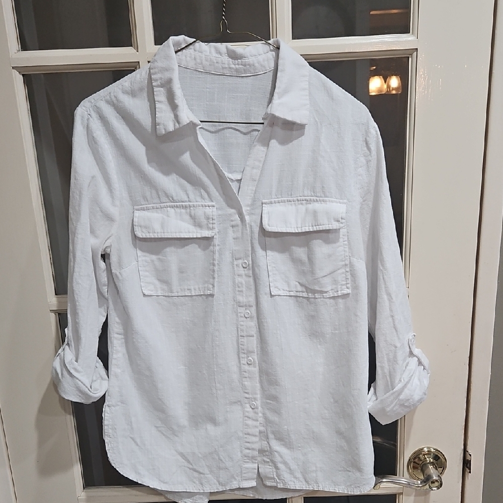 Classic White Button Down Shirt for Women